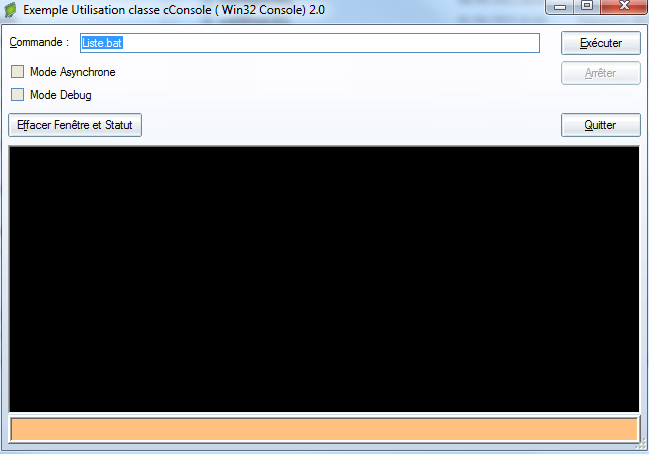 Commande en console windows